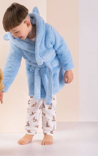 Szlafrok dziecięcy 018 11 "Basic" Nicol - niebieski