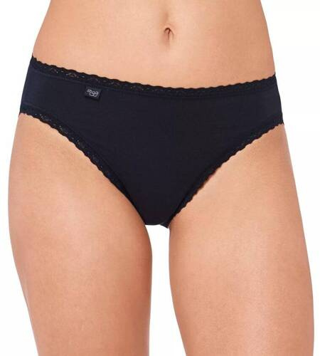 Figi damskie 24/7 Cotton Lace Tai Sloggi- czarny