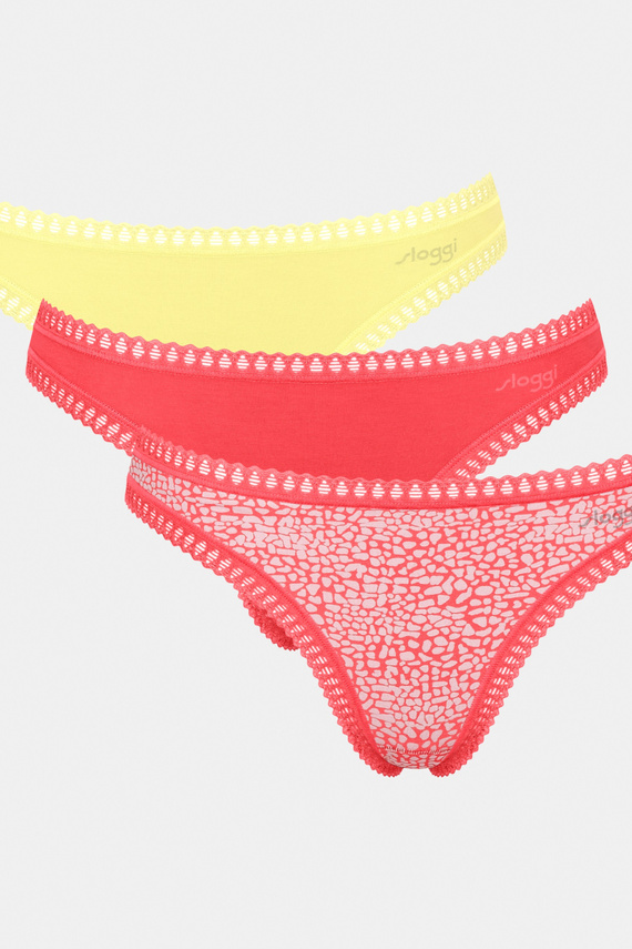 Figi Damskie GO Crush String C3P 3-pak Sloggi - pomarańczowe