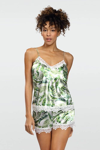 Komplet piżama damska Flowers DKaren -DK-KV biały