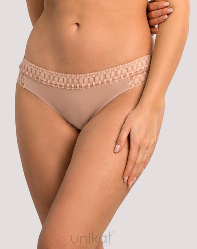 Kora figi damskie Unikat beżowe – komfortowe, z poliamidu i elastanu
