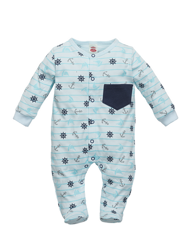 "SAILOR"  Pajac niemowlęcy Makoma niebieski