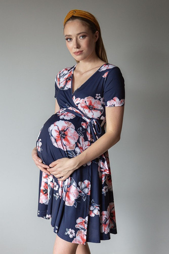 Sukienka ciążowa   122  MIRACLE-  czarny