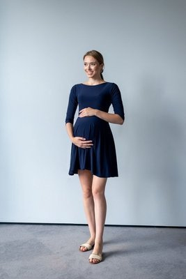 Sukienka do karmienia 130  MIRACLE- granatowy