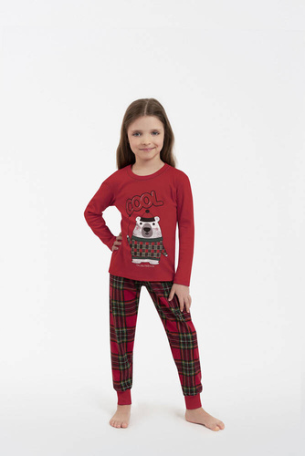 Piżama dla dziecka Tess Italian Fashion - czerwony/druk 