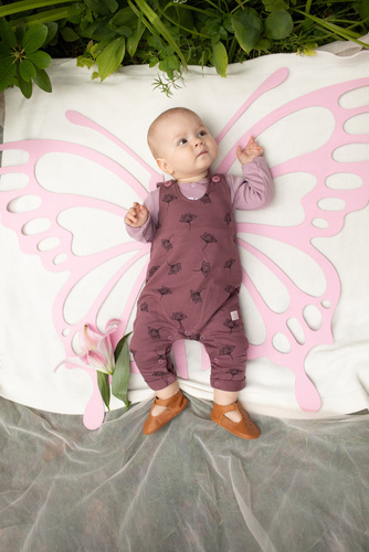 Ogrodniczki niemowlęce Magic Vibes Pinokio - fiolet