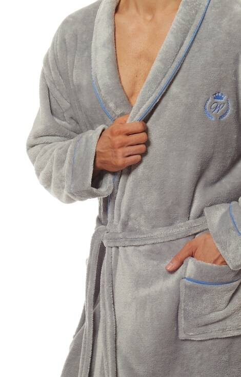 Szlafrok Męski 2111 Luca L&L- szary