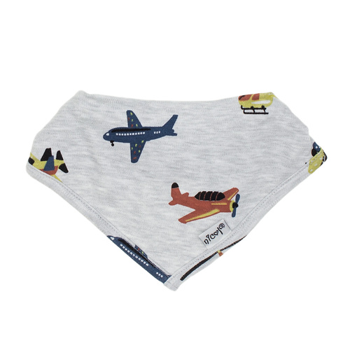 Nicol Willy apaszka bawełniana dla niemowląt – szara w samoloty, 219076