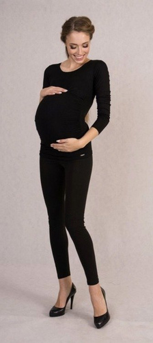 947 Bluzka ciążowa 3/4 rękaw MIRACLE- czarna