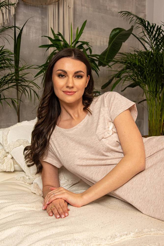 Koszula nocna 677 Mariposa II Forex - beżowy melange