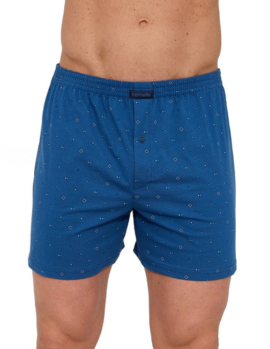 002/331, 008/331 Cornette Comfort – bokserki męskie z bawełny 100%, luźny krój, wzorzyste, rozporek na guzik