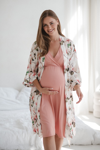 Star Light Herbal Rose Milk&Love– koszula nocna bambusowa ciążowa i do karmienia | Wygoda i elegancja