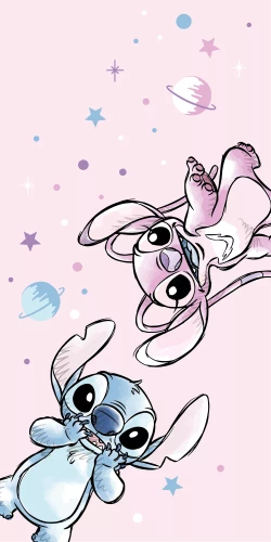 Ręcznik plażowy Lilo and Stitch niebieski bawełniany Disney Kids25 | Dla dzieci | Na plażę i basen