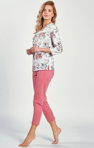 Piżama Damska 3247 Louise Taro- biała