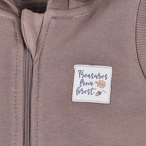 Kamizelka z bawełny organicznej Skarby Jesieni Nini brązowy 