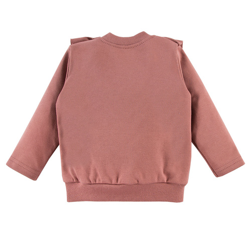 Bluza z falbanką Daisy Eevi - ciemny róż