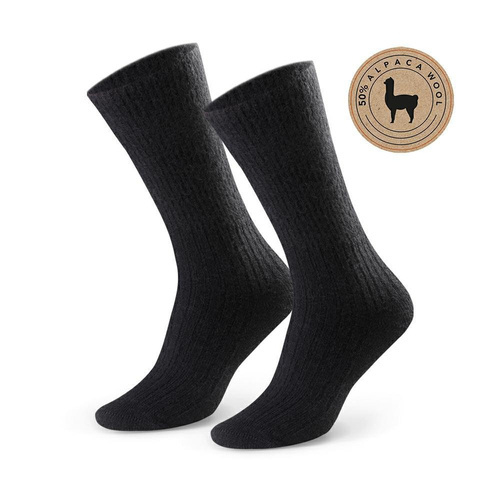 Art.044 Alpaca Skarpety damskie wełniane Steven - 013 czarne