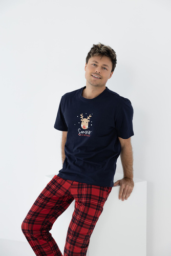 Piżama męska Nathan Sensis - granatowy