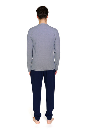 Doctor Nap 7353 – Męska piżama bawełniana | Długi rękaw, spodnie ze ściągaczami
