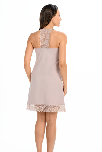 Koszula nocna z koronką Kolhi Teyli - kakaowy