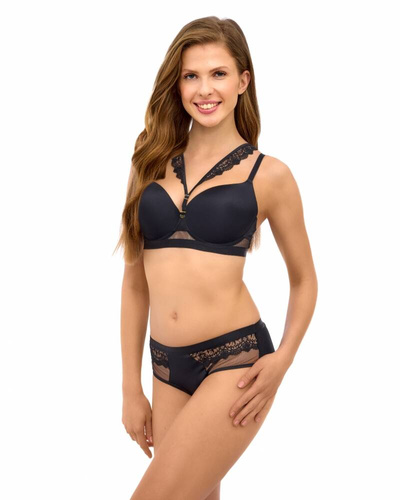 Biustonosz push-up 2500 Lupoline - czarny