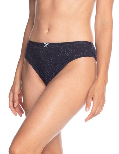 Figi Damskie L-1411  BI A'2 Lama  granatowy-niebieski