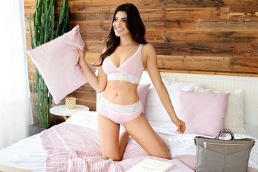 Biustonosz do karmienia Sleep Momtobe różowy