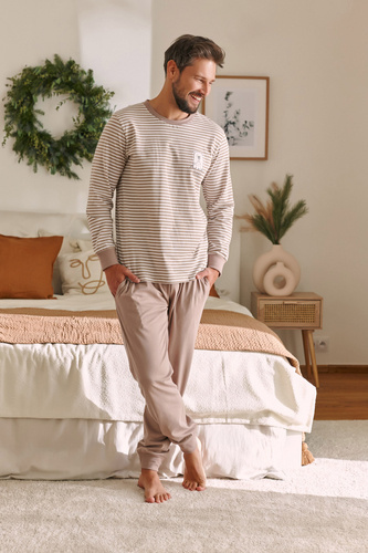 PMB.4530 "Bear" Piżama Męska Doctor Nap - beige