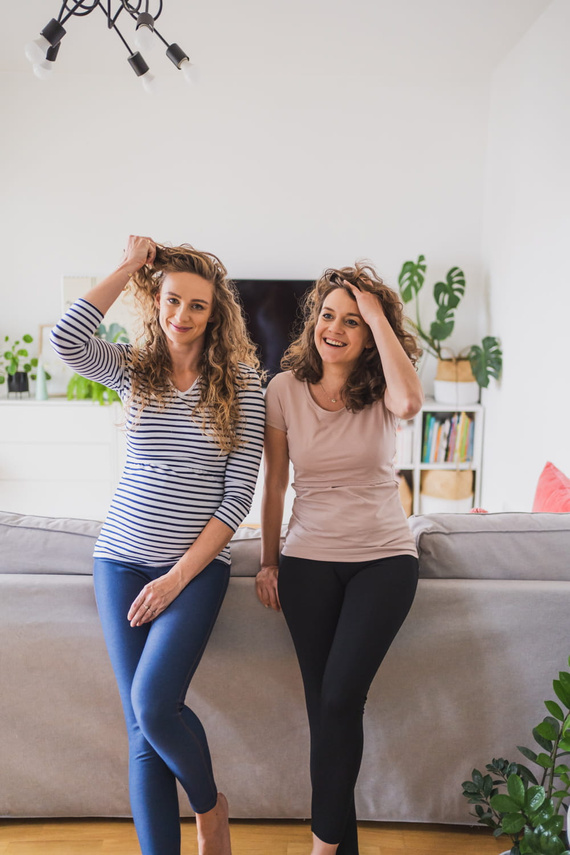 Bluzka ciążowa i do karmienia Milk Shirt Milk&Love w granatowo-białe paski