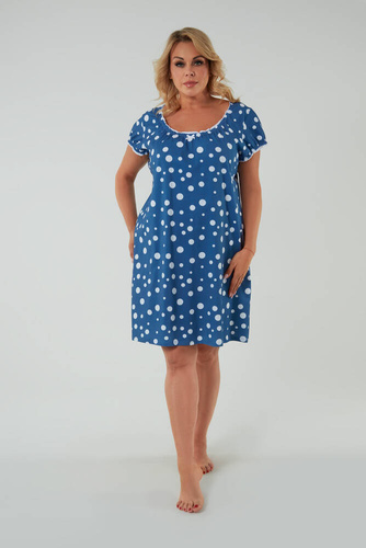 Koszula nocna i do karmienia Raba Italian Fashion - druk niebieski 