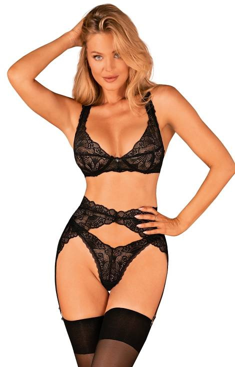 Komplet 3-częściowy Donna Dream Obsessive - czarny