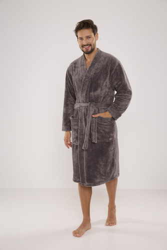 391 Hugo szlafrok męski De lafense - szary