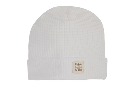 Czapeczka niemowlęca "Natural Waffel" Makoma white