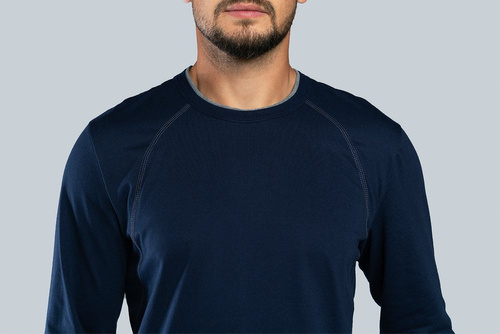 Piżama Męska długi rękaw, długie spodnie Niko Italian Fashion- granat 