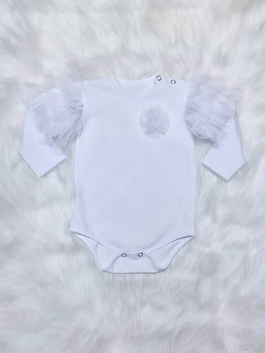 Body z długim rękawem Carmen Bambarillo biały 