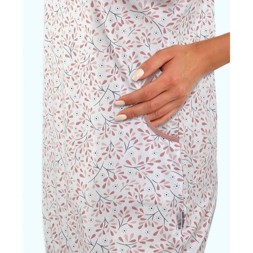 Koszula nocna Julia Sesto Senso biały/różowy 