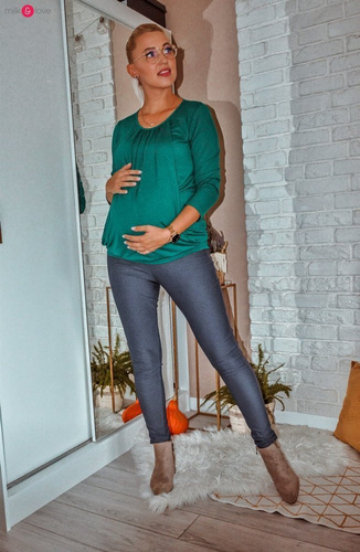 Bluzka ciążowa i do karmienia z rękawem 7/8 Kangaroo Milk&Love rose brown