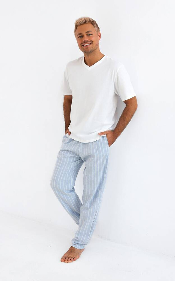 Piżama męska David Sensis - perłowy