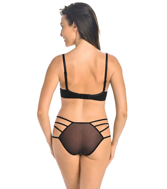 Figi damskie z paseczkami Kathy Teyli - czarny