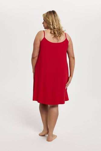 Koszula damska na wąskich ramiączkach Song Italia Fashion - czerwony