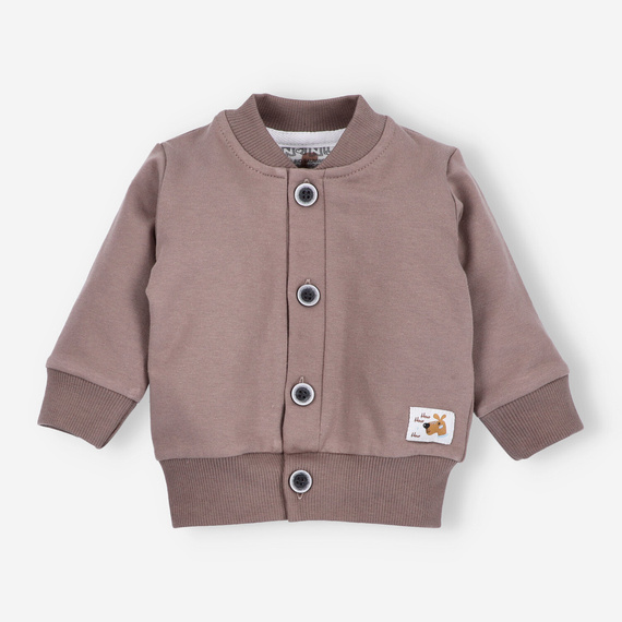 Bluza dresowa z bawełny organicznej Psiaki Nini brązowy