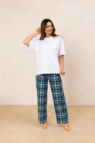 Damska piżama Regina 725/25 zielona – bawełniana, z krótkim rękawem, wygodna i miękka