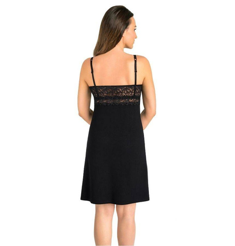 Koszula nocna na ramiączkach Esso Teyli - czarny 