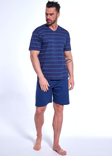 Piżama męska krótki rękaw, spodenki 330/39 Various Cornette - granatowy