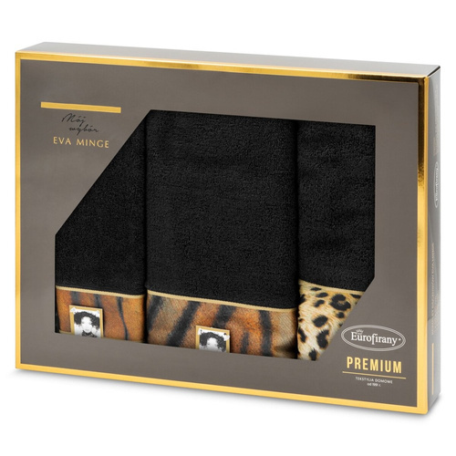 Komplet ręczników pantera Eva 23 Eurofirany - czarny