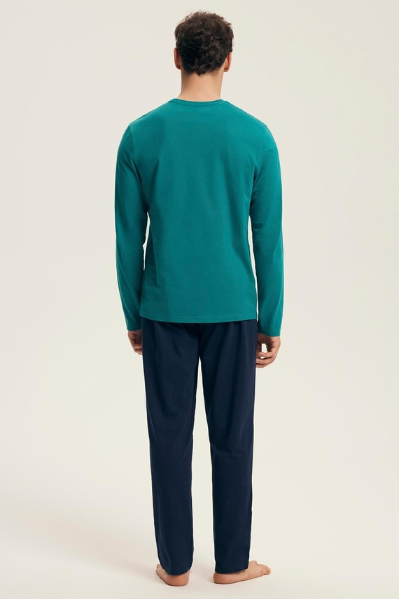 Henderson Piżama męska Core 43490 Vise – długi rękaw, bawełna, w pudełku