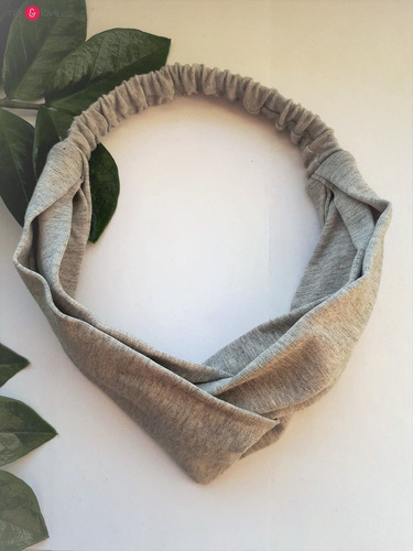 Opaska do włosów na gumce Milk&Love beżowy