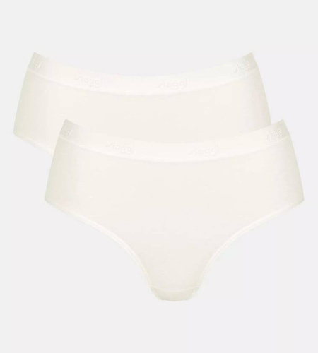 Figi Damskie 2-pak Casual Midi Sloggi Go - silk white