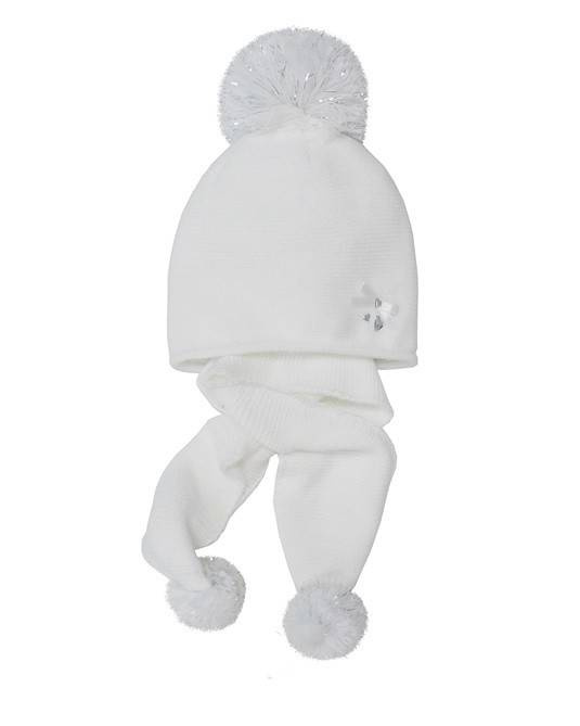 Komplet Czapka + szalik dziecięca 42-429 AJS mix-kolor