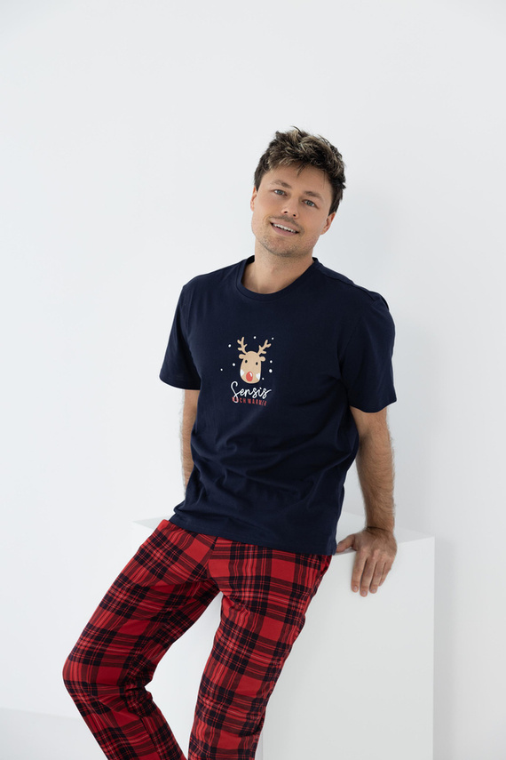 Piżama męska Nathan Sensis - granatowy